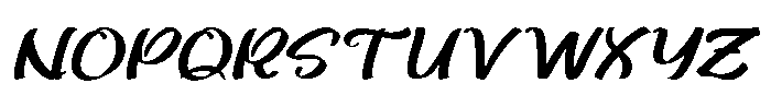 Simple Chating Italic Font UPPERCASE