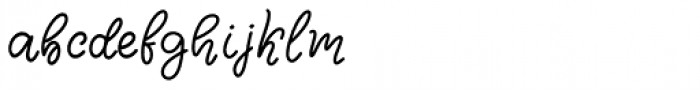 Simple Monoline Script Font LOWERCASE