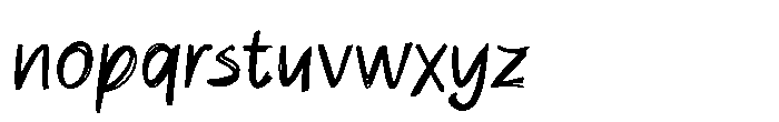 Simple Notes Bold Font LOWERCASE