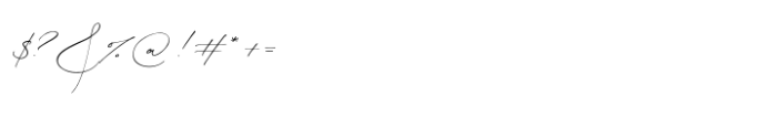 Simple Serenity Script Font OTHER CHARS
