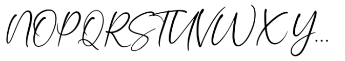 Simple Stylish Script Font UPPERCASE