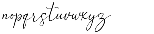 Simple Stylish Script Font LOWERCASE