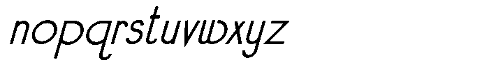Simpli Demibold Italic Font LOWERCASE
