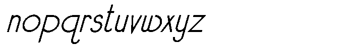 Simpli Italic Font LOWERCASE