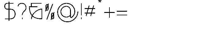 Simpli Thin Font OTHER CHARS