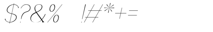 Simply Conception Thin Italic Font OTHER CHARS