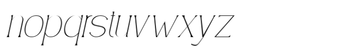 Simply Conception Thin Italic Font LOWERCASE