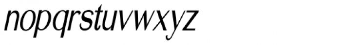 Simply Grotesk Condensed Oblique JNL Font LOWERCASE