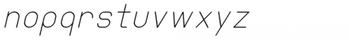 Simpo Sans Ex Thin Italic Font LOWERCASE