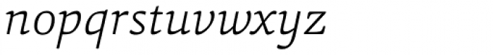 Sina ExtraLight Italic Font LOWERCASE
