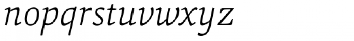 Sina Nova ExtraLight Italic Font LOWERCASE