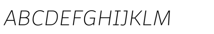Sinal Thin Italic Font UPPERCASE