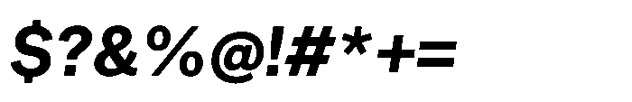 Sinar Grotesk Bold Italic Font OTHER CHARS