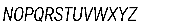 Sinar Grotesk Condensed Light Italic Font UPPERCASE