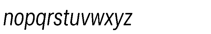 Sinar Grotesk Condensed Light Italic Font LOWERCASE