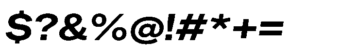 Sinar Grotesk Expanded Bold Italic Font OTHER CHARS