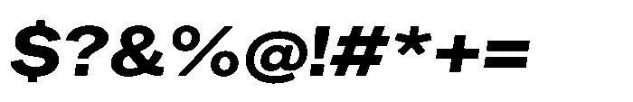 Sinar Grotesk Expanded Extra Bold Italic Font OTHER CHARS