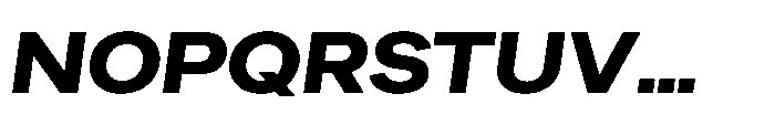Sinar Grotesk Expanded Extra Bold Italic Font UPPERCASE