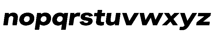 Sinar Grotesk Expanded Extra Bold Italic Font LOWERCASE