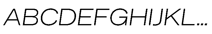 Sinar Grotesk Expanded Extra Light Italic Font UPPERCASE