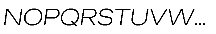 Sinar Grotesk Expanded Extra Light Italic Font UPPERCASE