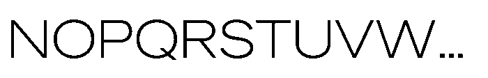 Sinar Grotesk Expanded Extra Light Font UPPERCASE