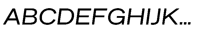 Sinar Grotesk Expanded Italic Font UPPERCASE