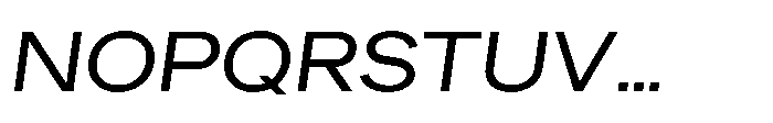Sinar Grotesk Expanded Italic Font UPPERCASE
