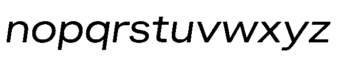 Sinar Grotesk Expanded Italic Font LOWERCASE