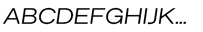 Sinar Grotesk Expanded Light Italic Font UPPERCASE