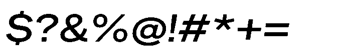 Sinar Grotesk Expanded Medium Italic Font OTHER CHARS