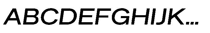 Sinar Grotesk Expanded Medium Italic Font UPPERCASE