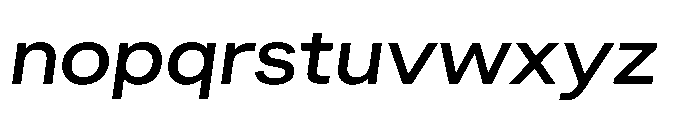 Sinar Grotesk Expanded Medium Italic Font LOWERCASE