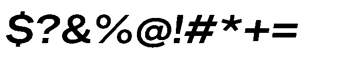 Sinar Grotesk Expanded Semi Bold Italic Font OTHER CHARS