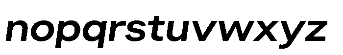 Sinar Grotesk Expanded Semi Bold Italic Font LOWERCASE