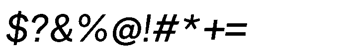 Sinar Grotesk Italic Font OTHER CHARS