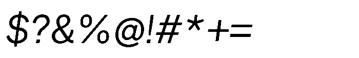 Sinar Grotesk Light Italic Font OTHER CHARS