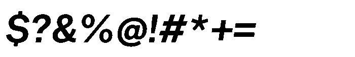 Sinar Grotesk Semi Bold Italic Font OTHER CHARS