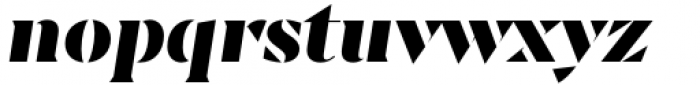 Sincerity Stencil Heavy Italic Font LOWERCASE