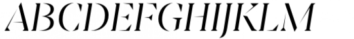 Sincerity Stencil Light Italic Font UPPERCASE