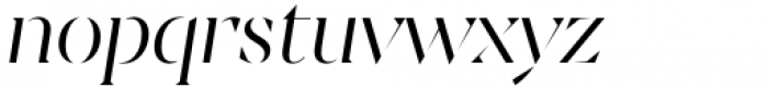 Sincerity Stencil Light Italic Font LOWERCASE