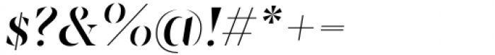 Sincerity Stencil Regular Italic Font OTHER CHARS