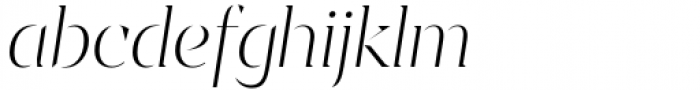 Sincerity Stencil Thin Italic Font LOWERCASE