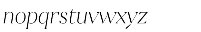 Sincerity Thin Italic Font LOWERCASE