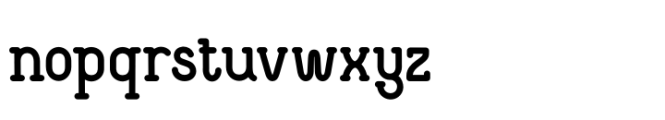 Sincky Regular Font LOWERCASE