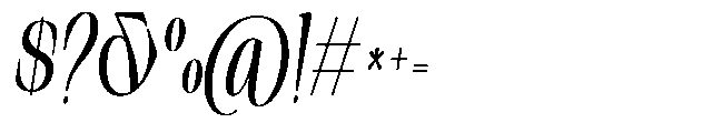 Sinclair Pro Obsession Bold Condensed Italic Font OTHER CHARS