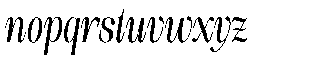 Sinclair Pro Obsession Bold Condensed Italic Font LOWERCASE