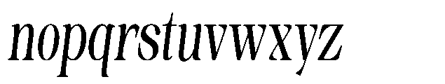 Sinclair Pro Obsession Bold Condensed Slanted Font LOWERCASE
