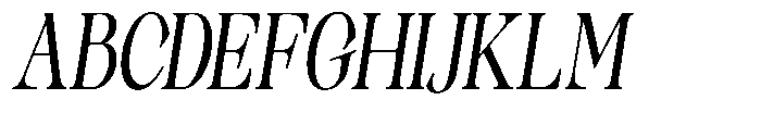 Sinclair Pro Obsession Bold Expanded Italic Font UPPERCASE