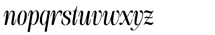 Sinclair Pro Obsession Bold Expanded Italic Font LOWERCASE